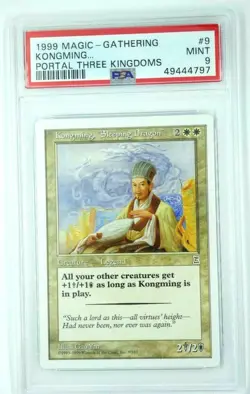 Kongming Sleeping Dragon Portal Three Kingdoms MTG Magic Gathering 1999 PSA 9 - Image 1