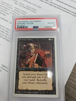 1994 MAGIC THE GATHERING DEMONIC TUTOR REVISED PSA 8 MINT - Image 1