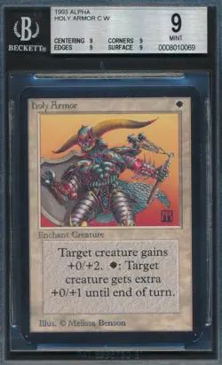 Alpha Holy Armor BGS 9 Graded Magic MTG (0069) -magicgraders- - Image 1
