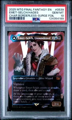 PSA 10 GEM MT Emet-Selch, Unsundered Hades Surge Foil 539 | MTG UB Final Fantasy - Image 1