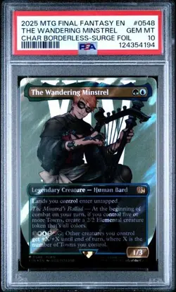 PSA 10 GEM MT The Wandering Minstrel Surge Foil 548 | MTG UB Final Fantasy - Image 1