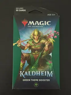 Magic The Gathering Kaldheim Green Theme Booster Factory Sealed MTG - Image 1
