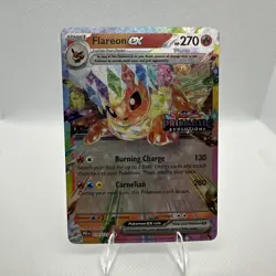 Pokemon Prismatic Evolutions Flareon ex 014/131 Surprise Box Stamped - Image 1