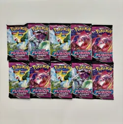10x Fusion Strike Lot of 10 Booster Packs Factory Sealed Pokemon SWSH - Image 1