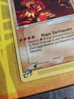 Pokemon Groundon-EX Non-Holo, Nintendo Power Mag, Black Star Promo #002 (MP) - Image 3