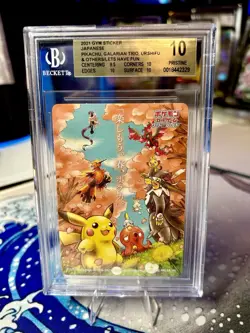 Pokemon 2021 Let’s Have Fun Spring Pokeka Pikachu BGS Becket Pristine 10 POP 2 - Image 1