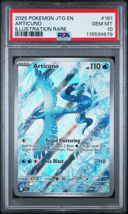 2025 POKEMON JTG EN-JOURNEY TOGETHER ILLUSTRATION RARE #161 ARTICUNO PSA 10 - Image 1