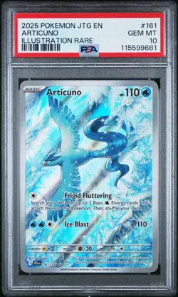 2025 POKEMON JTG EN-JOURNEY TOGETHER ILLUSTRATION RARE #161 ARTICUNO PSA 10 - Image 1