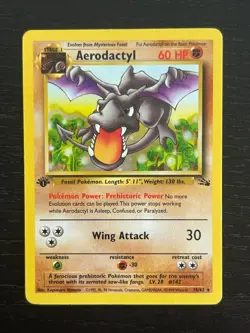 Pokemon TCG | Aerodactyl 16/62 | Fossil 1st Edition | LP - Image 1