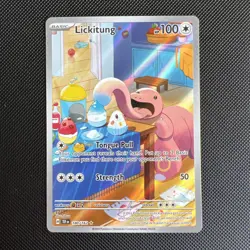 Pokemon TCG Lickitung Scarlet Violet Temporal Forces 180/162 Illustration Rare - Image 1