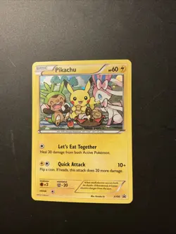 Pokemon Pikachu XY95 Promo Holo Rare - Let’s Eat Together 2016 - LP - Image 1