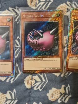 3x Yu-Gi-Oh! Needle Worm RA04-EN112 Platinum Secret Rare Playset - Image 5