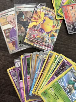 Pokemon English Card Lot, 98 Cards, Includes Few Dupes - Image 1