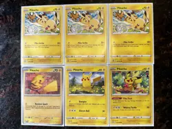 6x Pikachu Card LOT - Pokemon TCG - Image 1
