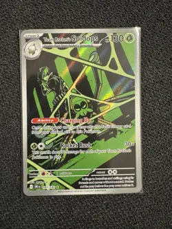 Pokemon TCG Team Rockets Spidops Illustration Rare Card 187/182 Destined Rivals - Image 1