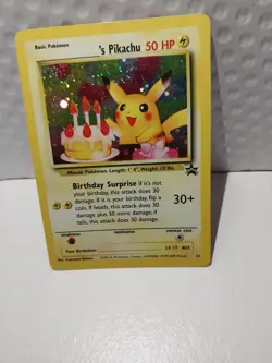 Pokemon TCG Birthday Pikachu #24 2001 Promo Black Star Holo Card - Image 1