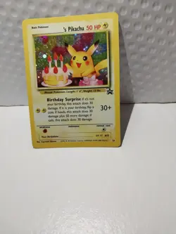 Pokemon TCG Birthday Pikachu #24 2001 Promo Black Star Holo Card - Image 2