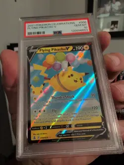 PSA 10 GEM MINT Flying Pikachu v 006/025 Celebrations Ultra Rare Pokemon Card - Image 3
