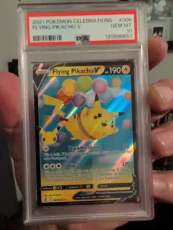 PSA 10 GEM MINT Flying Pikachu v 006/025 Celebrations Ultra Rare Pokemon Card - Image 4