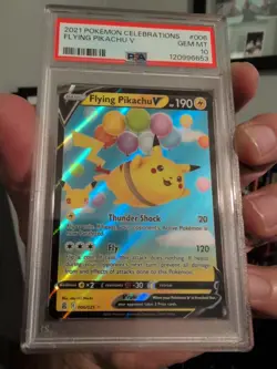 PSA 10 GEM MINT Flying Pikachu v 006/025 Celebrations Ultra Rare Pokemon Card - Image 5