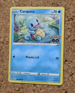 Carte Card Pokemon Carapuce Squirtle 15/78 Pokemon GO FR Occasion EB10.5 - Image 1