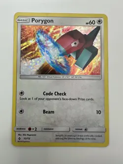 Pokemon TCG PORYGON Card McDonald's Promo 2018 Holo 12/12 LP+ - Image 1