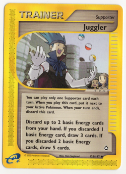 Juggler 126/147 TRAINER Aquapolis Set Pokemon Card - Image 1