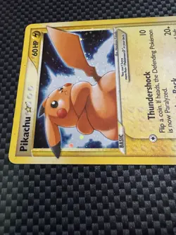 2006 Pokemon Gold Star Pikachu Holo EX 104/110 Super rare Collectors Card - Image 5