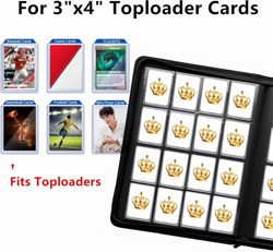 Premium 16 Pocket Toploader Binder Holds 640 Cards, Ringless Design Side-Load To - Image 3