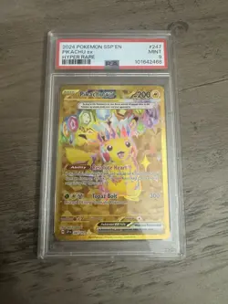 2024 Pokemon SSP EN Pikachu EX Hyper Rare PSA9 247/191 - Image 1