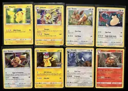 Pokemon TCG Promo Holo Rare Lot - Sword & Shield / Pokemon GO - Pikachu, Eevee - Image 1