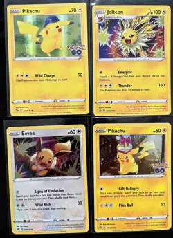 Pokemon TCG Promo Holo Rare Lot - Sword & Shield / Pokemon GO - Pikachu, Eevee - Image 2