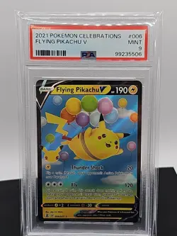 2021 Pokemon - Celebrations Full Art Flying V Pikachu #006 PSA 9 MINT - Image 1