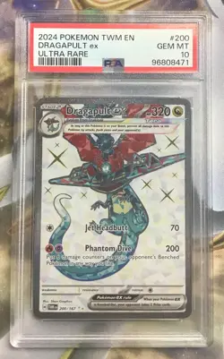 2024 Pokemon TWM Dragapult Ex Ultra Rare PSA 10 - Image 1