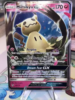 Mimikyu GX 149/214 - Sun & Moon Lost Thunder Holo Ultra Rare - Pokemon TCG NM - Image 1
