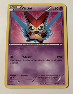 Pokemon TCG Victini Noble Victories 43/101 Non Holo Rare MP - Image 1