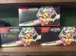 Lot of 3 Pokemon TCG Scarlet & Violet Prismatic Evolutions Surprise Box SEALED - Image 1
