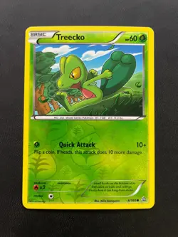 Treecko 6/160 Reverse Holo Common Pokemon XY Primal Clash NM - Image 1