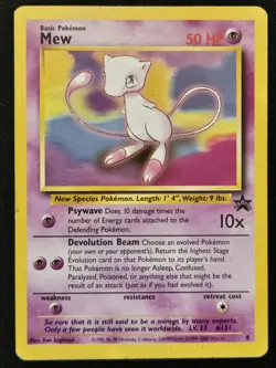Mew 8 Black Star Promos Wizards Of The Coast WoTC Pokemon Trading CG 2000 MP - Image 1