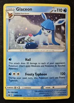 Double Swirl Glaceon SWSH192 Black Star Promos Cosmos Holo Pokemon TCG 2022 NM - Image 1