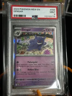 2023 Pokemon 151 Mew En 94 Gengar Holo PSA 9 - Image 1