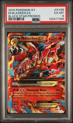PSA 6 POKEMON BLACK STAR PROMO M/MEGA BLAZIKEN EX #XY86 HOLO - Image 1