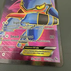 Pokemon TCG Toxicroak EX Ultra Rare Holo Full Art 102/106 XY Flashfire - Image 5