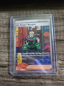 Pokemon TCG Lt. Surge's Bargain 185/132 SIR Mega Evolution NM - Image 1