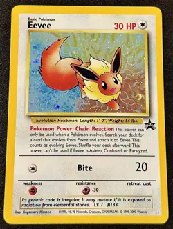 Eevee #11 - Holo Rare Promo - Vintage Pokemon WOTC Black Star Promo - Image 1