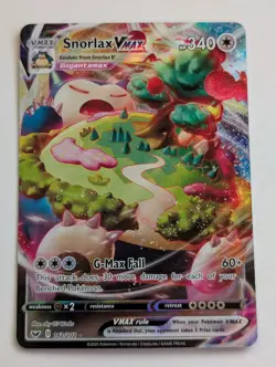 Snorlax VMAX 142/202 Sword & Shield Base Set Ultra Rare Pokemon LP - Image 1