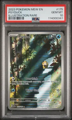 2023 POKEMON MEW EN-151 ILLUSTRATION RARE #175 PSYDUCK PSA 10 GEM MINT - Image 1