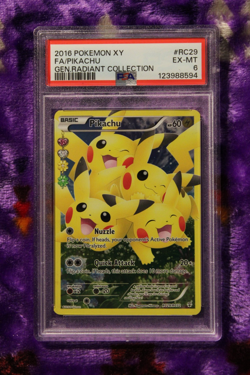 Pokemon TCG Pikachu (Full Art) RC29-32 Generations: Radiant Collection Holo PSA6 - Image 1