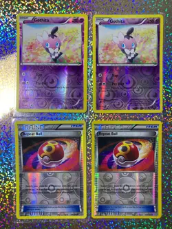Pokemon TCG Reverse Holo: 39/111 Gothita (x2); 136/160 Repeat Ball (x2) - Image 1