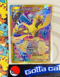 Pokemon 2016 Alakazam EX 125/124 XY Fates Collide Full Art Secret Lugia Umbreon - Image 1